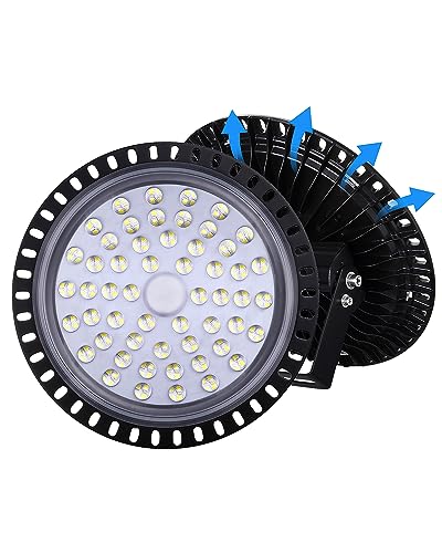 Sararoom 200W LED Hallenstrahler 16000LM LED UFO Industrielampe - 6500K Kaltweiß LED Strahler mit 216LEDs Werkstattlampe Industrial LED Werkstatt Deckenleuchte LED High Bay Licht für Fabriken Garage von Sararoom