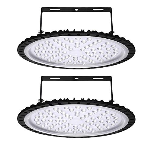 Sararoom 2 Pack 300W LED Hallenstrahler 24000LM LED UFO Industrielampe 6500K Kaltweiß UFO LED Strahler 120°Abstrahlwinkel LED Werkstattlampe Industrial Kronleuchter Lampe für Fabriken Garage Werkstatt von Sararoom