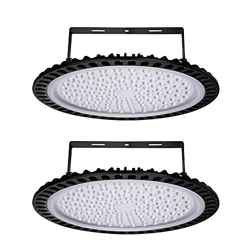 Sararoom 2 Pack 500W LED Hallenstrahler 40000LM LED UFO Industrielampe 6500K Kaltweiß UFO LED Strahler 120°Abstrahlwinkel LED Werkstattlampe Industrial Kronleuchter Lampe für Fabriken Garage Werkstatt von Sararoom