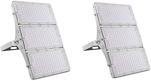 Sararoom 300W LED Strahler Außen, Superhell 30000LM LED Scheinwerfer Aussenstrahler, IP65 Wasserdicht Flutlicht 6500K Kaltweiß Fluter, LED Strahler für Garten Terrassen Hof Garage Sportplatz,2Pack von Sararoom