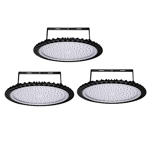 Sararoom 3 Pack 500W LED UFO Industrielampe 40000LM LED Hallenstrahler 6500K Kaltweiß LED Strahler mit 468LEDs Industrial LED Werkstattlampe 120°Abstrahlwinkel LED Deckenleuchte für Fabriken Garage von Sararoom