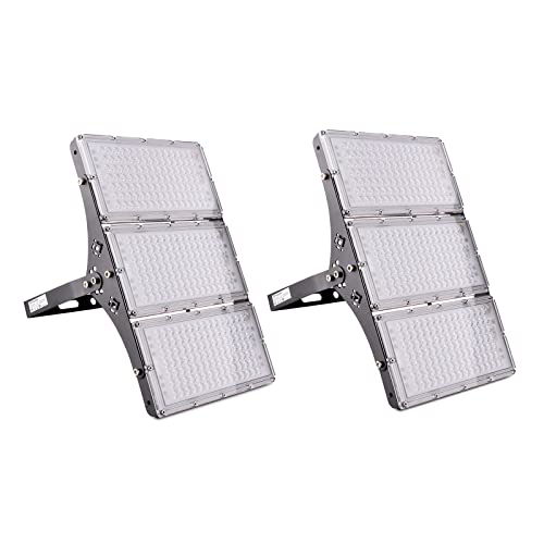 Sararoom 300W Strahler Außen, 2Pack Superhell 30000LM Scheinwerfer Aussenstrahler, IP65 Wasserdicht Flutlicht 3000K Warmweiß, LED Fluter für Garten Terrassen Hof Garage Sportplatz von Sararoom