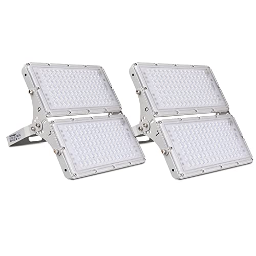 Sararoom LED Strahler 200W 20000LM Scheinwerfer Außen, 6500K Kaltweiß Superhell Fluter Flutlicht, IP65 Wasserdicht Flutlichtstrahler Aussenleuchte für Garten Hof Garage Sportplatz Werkstatt Wand, 2St von Sararoom