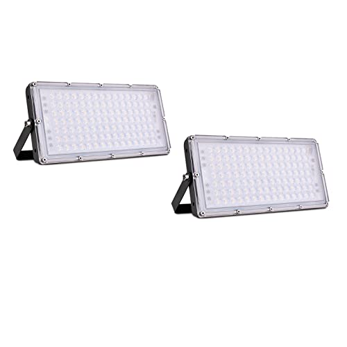 Sararoom LED Strahler Außen 100W, 10000LM Superhell Scheinwerfer, 3000K Warmweiß Flutlicht Mit 105 LEDs - IP65 Wasserdicht Außenstrahler Fluter für Garten Auffahrt Garage Terrasse von Sararoom