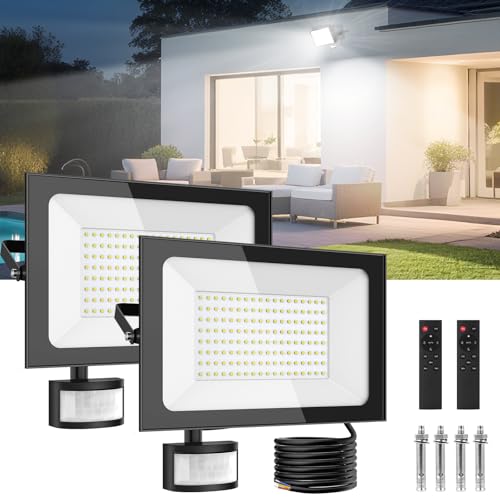 Sararoom LED Strahler mit Bewegungsmelder Außen, 150W 15000LM Led Fluter Flutlicht - 2er 6500K Scheinwerfer Fernbedienung, IP65 Wasserdicht Aussenstrahler Sicherheitsleuchte für Garten Garage Hof Wand Sararoom LED Strahler mit Bewegungsmelder Außen, 150W 15000LM Led Fluter Flutlicht - 2er 6500K Scheinwerfer Fernbedienung, IP65 Wasserdicht Aussenstrahler Sicherheitsleuchte für Garten Garage Hof Wand von Sararoom