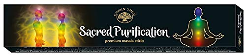 Chakra Räucherstäbchen Green Tree Incense "Sacred Purification" 15gr. von Saraswati