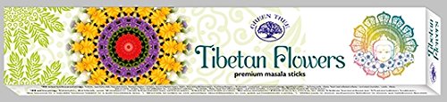 Chakra Räucherstäbchen Green Tree Incense"Tibetan Flowers" 15gr. von Saraswati