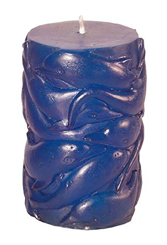 Kerze "Delphin" blau 12cm Parraffin von Saraswati