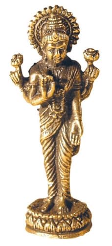 Lakshmi stehend Messing 3cm von Saraswati