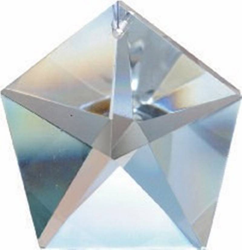 Saraswati Dekohänger Kristall Pentagon 50mm, Glas "bleifrei" Saraswati Dekohänger Kristall Pentagon 50mm, Glas "bleifrei" von Saraswati