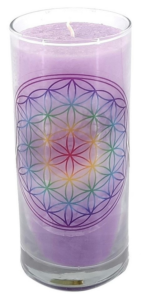 Saraswati Formkerze Kerze "Awakening Chakra-BDL" im Glas Stearin 14cm von Saraswati