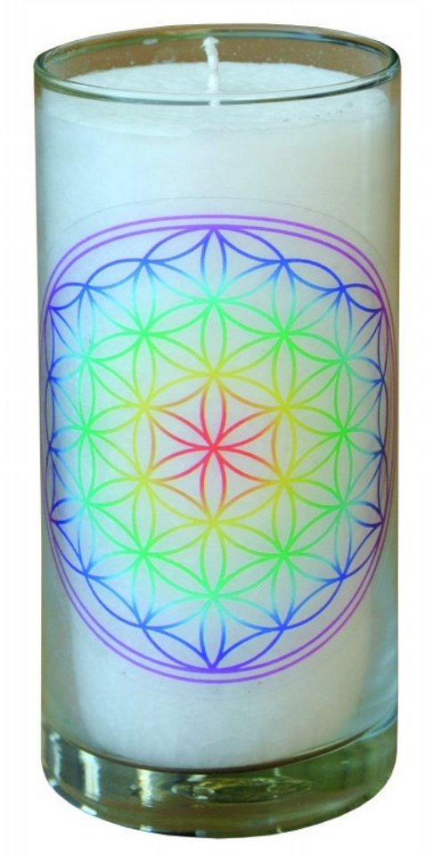 Saraswati Formkerze Kerze "Blume des Lebens transparent" im Glas Stearin weiss 14cm Saraswati Formkerze Kerze "Blume des Lebens transparent" im Glas Stearin weiss 14cm von Saraswati