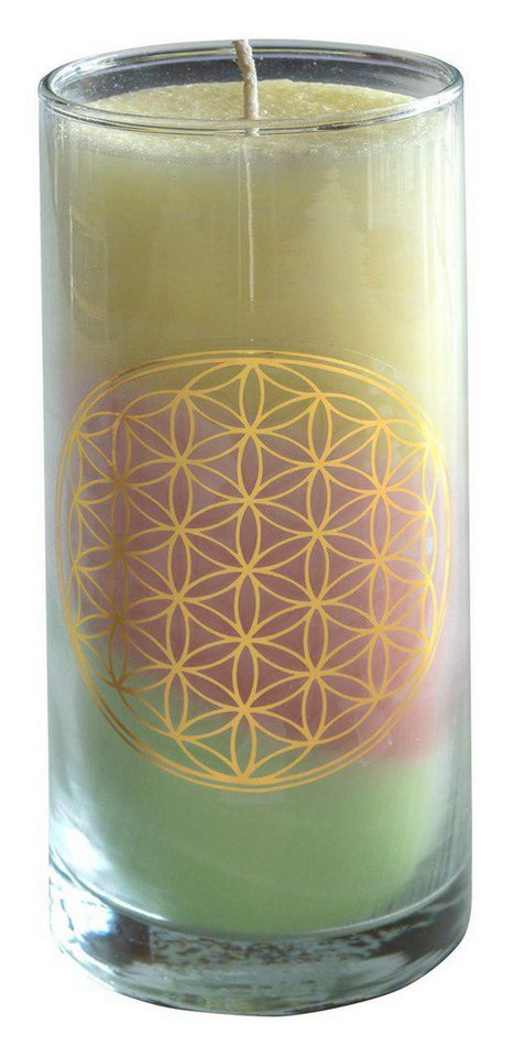 Saraswati Formkerze Kerze "Dream BDL" im Glas Stearin 14cm pastell von Saraswati