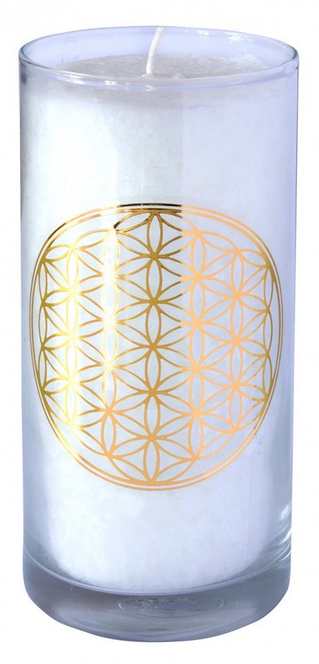 Saraswati Formkerze Kerze "Pure BDL" im Glas Stearin 14cm von Saraswati