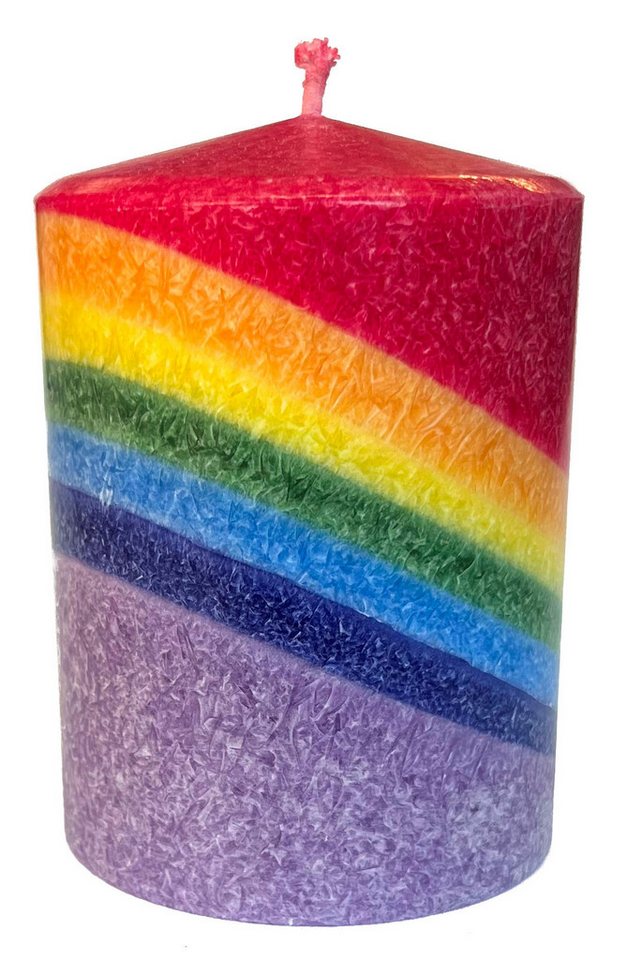 Saraswati Formkerze Kerze "Rainbow" Stearin, 7,5x10cm von Saraswati