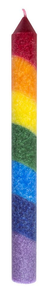 Saraswati Formkerze Stabkerzen "Regenbogen" 4er Set Stearin je 22cm von Saraswati