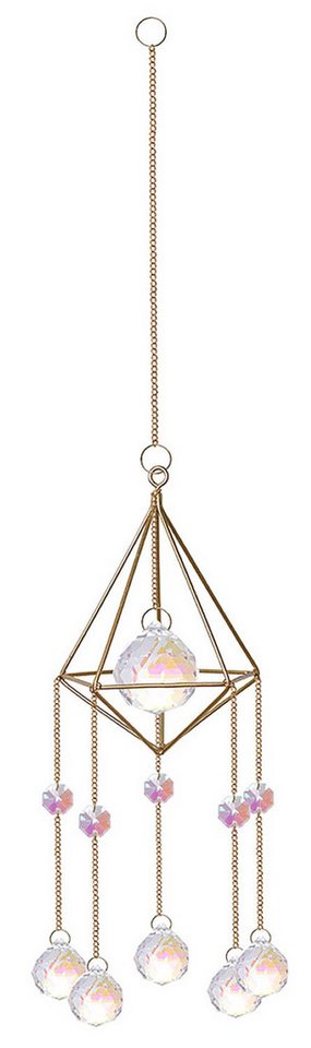 Saraswati Hängedekoration Suncatcher "Diamant" Messing mit 1x30mm und 5x20mm Kristallkugel, 8x40 Saraswati Hängedekoration Suncatcher "Diamant" Messing mit 1x30mm und 5x20mm Kristallkugel, 8x40 von Saraswati