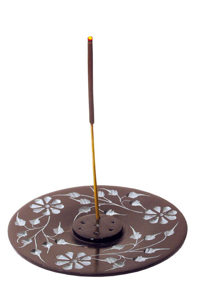 Saraswati Räucherstäbchen-Halter Räucherstäbchenhalter "Blume" Black Stone graviert 10cm Saraswati Räucherstäbchen-Halter Räucherstäbchenhalter "Blume" Black Stone graviert 10cm von Saraswati