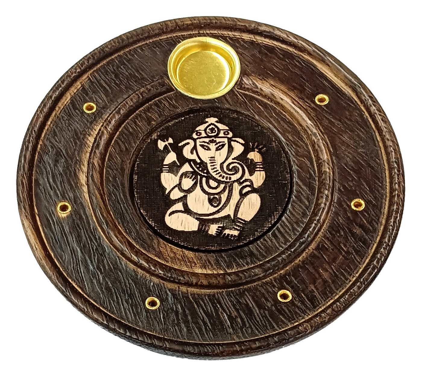 Saraswati Räucherstäbchen-Halter Räucherstäbchenhalter "Ganesha" Holz rund 10cm Saraswati Räucherstäbchen-Halter Räucherstäbchenhalter "Ganesha" Holz rund 10cm von Saraswati