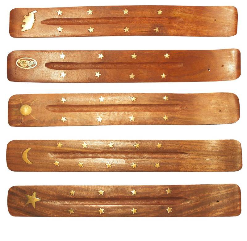 Saraswati Räucherstäbchen-Halter Räucherstäbchenhalter "India" Holz länglich 26cm von Saraswati