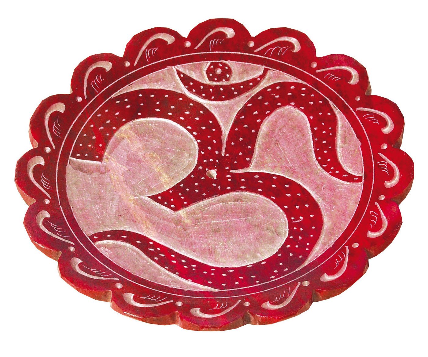 Saraswati Räucherstäbchen-Halter Räucherstäbchenhalter "OM" Speckstein rot 10cm Saraswati Räucherstäbchen-Halter Räucherstäbchenhalter "OM" Speckstein rot 10cm von Saraswati