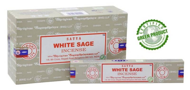 Satya Incense Räucherstäbchen Satya Sai Baba "White Sage" 15gr von Satya Incense