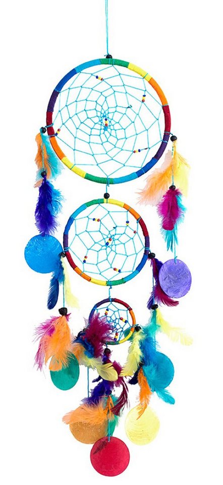 Saraswati Traumfänger Traumfänger Mobile mit 3 TF und Capiz Muscheln regenbogen Nylon 18x65 Saraswati Traumfänger Traumfänger Mobile mit 3 TF und Capiz Muscheln regenbogen Nylon 18x65 von Saraswati