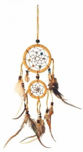 Traumfänger 2er mit Halbedelsteinen und Kaurimuschel 7 cm Traumfänger 2er mit Halbedelsteinen und Kaurimuschel 7 cm von Saraswati