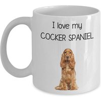 Cocker Spaniel Tasse - I Love My Lustiger Tee Heißer Kakao Kaffeetasse Neuheit Geburtstag Weihnachten Jahrestag Gag Geschenke Idee von SarcasticCoffeeMugs