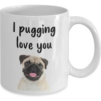 Limitierter Sale Pugging Love You Becher - I Mops Kaffeebecher von SarcasticCoffeeMugs