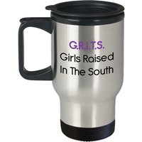 Mädchen Raised in The South Reisebecher - Lustiger Isolierter Becher Neuheit Geburtstag Weihnachten Jubiläum Gag Geschenke Idee von SarcasticCoffeeMugs