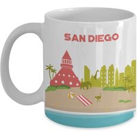 San Diego Reisebecher - Lustiger Tee Heißer Kakao Kaffeetasse Neuheit Geburtstag Weihnachten Jahrestag Gag Geschenke Idee von SarcasticCoffeeMugs