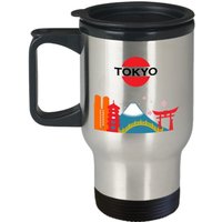 Tokyo Reisebecher - Lustiger Tee Heißer Kakao Kaffee Isolierbecher Neuheit Geburtstag Weihnachten Jahrestag Gag Geschenke Idee von SarcasticCoffeeMugs