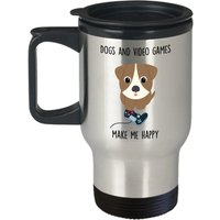 Videospiel-Liebhaber-Reise-Becher - Hundeliebhaber-Becher, Gamer-Geschenke Lustiger Tee-Heißer Kakao Geburtstags-Weihnachts-Gag-Geschenke-Idee von SarcasticCoffeeMugs