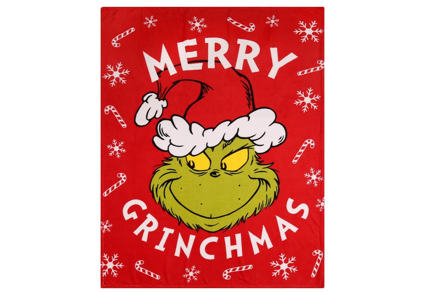 Bettüberwurf Grinch roter Überwurf/Decke 130x160 cm, Sarcia.eu von Sarcia.eu