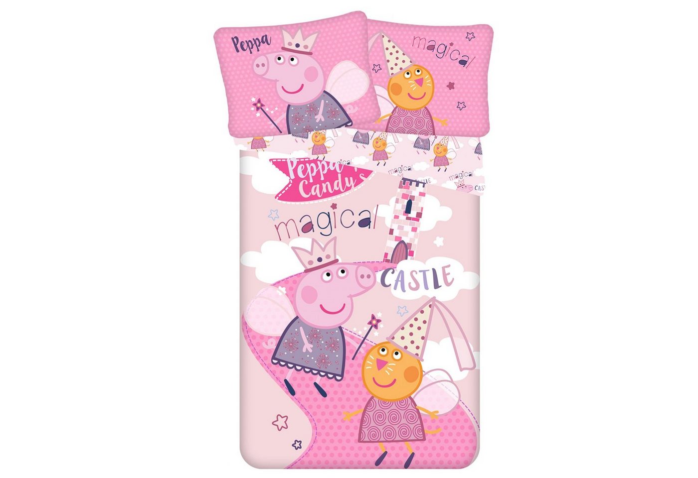 Kinderbettwäsche Peppa Wutz Pink Bettwäsche-Set, Baumwolle, 140x200cm, Sarcia.eu von Sarcia.eu