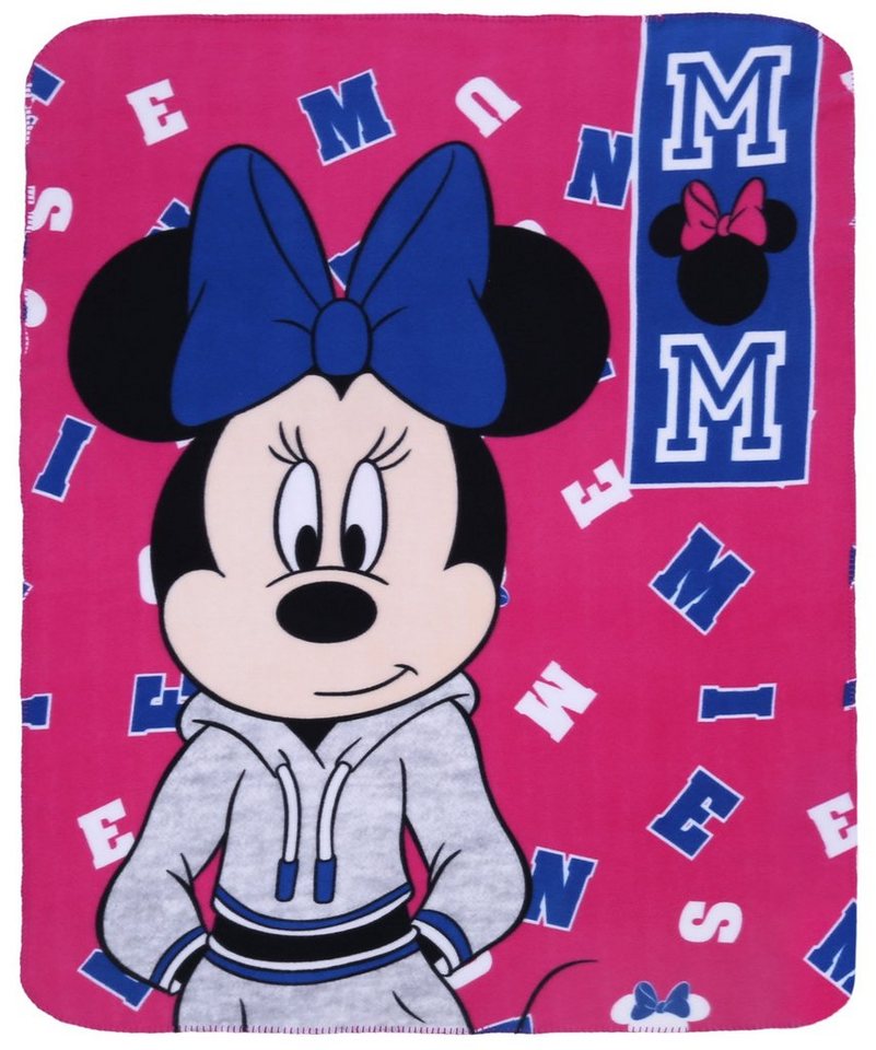 Plaid Vliesedecke für Mädchen mit Buchstaben 120x140 Minnie Mouse DISNEY, Sarcia.eu von Sarcia.eu