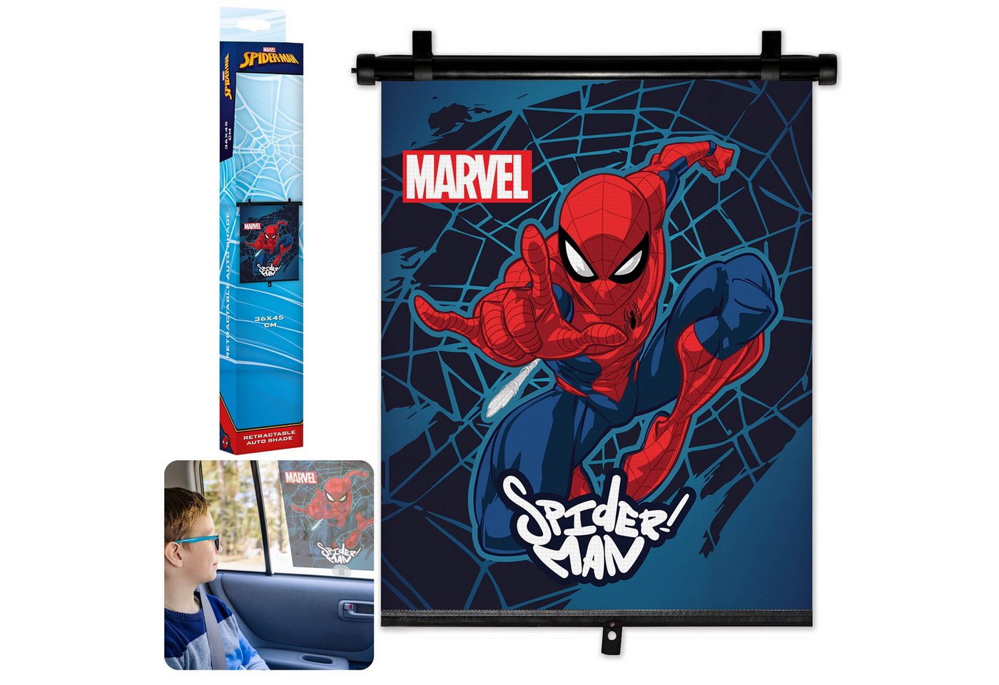 Sarcia.eu Autosonnenschutz MARVEL Spider-Man Sonnenschutzblende Abdeckung FÜR FENSTER 36x45cm von Sarcia.eu