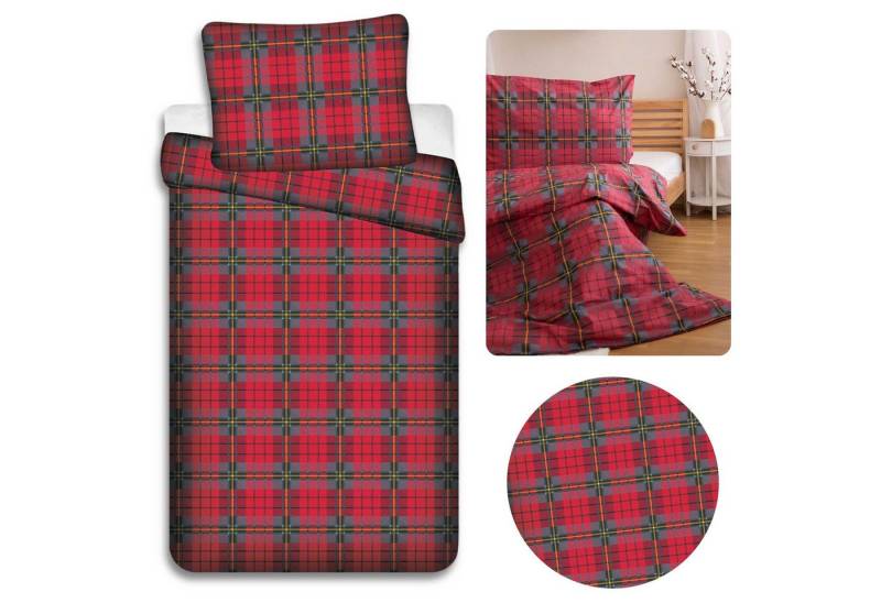 Sarcia.eu Bettwäsche Karierte Baumwollbettwäsche mit Reißverschluss 140cm x 200cm, 1 teilig Sarcia.eu Bettwäsche Karierte Baumwollbettwäsche mit Reißverschluss 140cm x 200cm, 1 teilig von Sarcia.eu