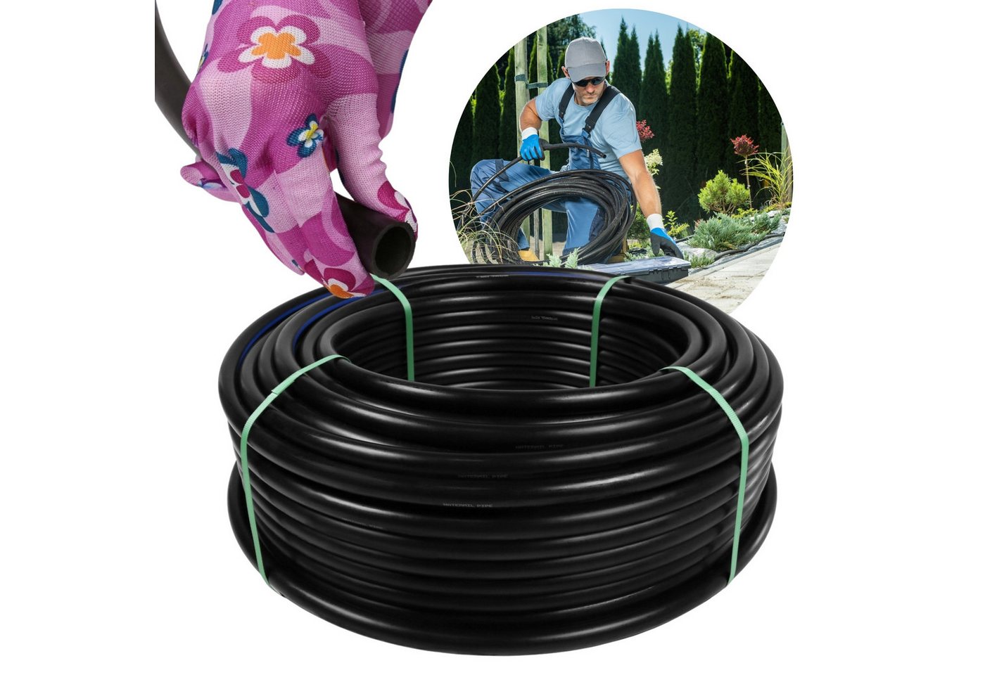 Sarcia.eu Bewässerungsschlauch Schwarzer PE Verlegrohr/Bewässerungsrohr 16mm PN6 Sarcia.eu Bewässerungsschlauch Schwarzer PE Verlegrohr/Bewässerungsrohr 16mm PN6 von Sarcia.eu