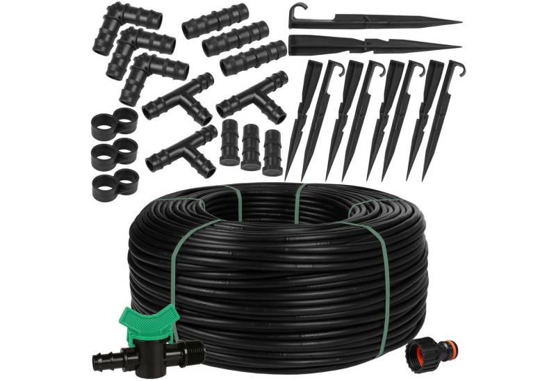 Sarcia.eu Bewässerungssystem Rivulis HYDRO 16mm/0,5m/1,6l/h schwarze Tropfleitung 25m+Zubehör von Sarcia.eu