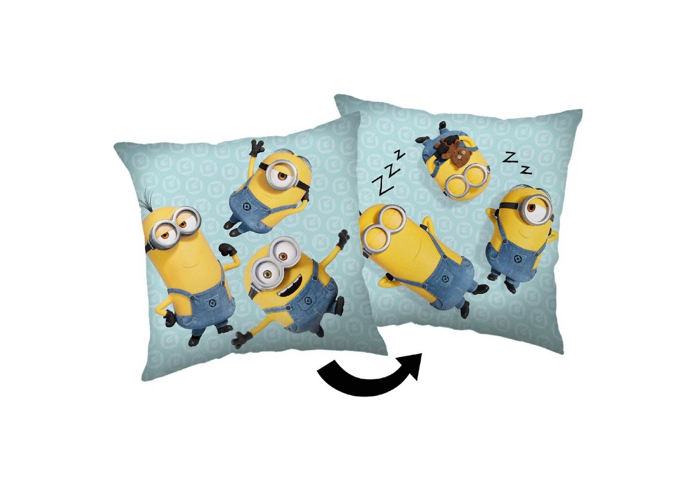 Sarcia.eu Dekokissen Minions Quadratisches Kissen, Dekokissen 40x40 cm von Sarcia.eu