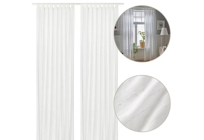 Sarcia.eu Gardine MATILDA Gardinenstore 2 Stück, 140x300 cm weiß von Sarcia.eu