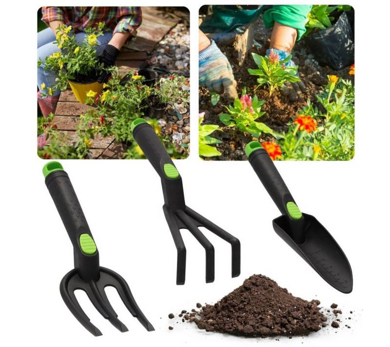 Sarcia.eu Gartenpflege-Set Satz Gartenwerkzeuge aus Kunststoff Rechen, Krallen, Schaufel von Sarcia.eu