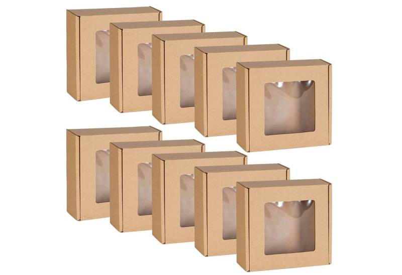 Sarcia.eu Geschenkbox Quadratische Geschenkbox mit Fenster, Geschenkbox 13x13x4 cm x10 Sarcia.eu Geschenkbox Quadratische Geschenkbox mit Fenster, Geschenkbox 13x13x4 cm x10 von Sarcia.eu
