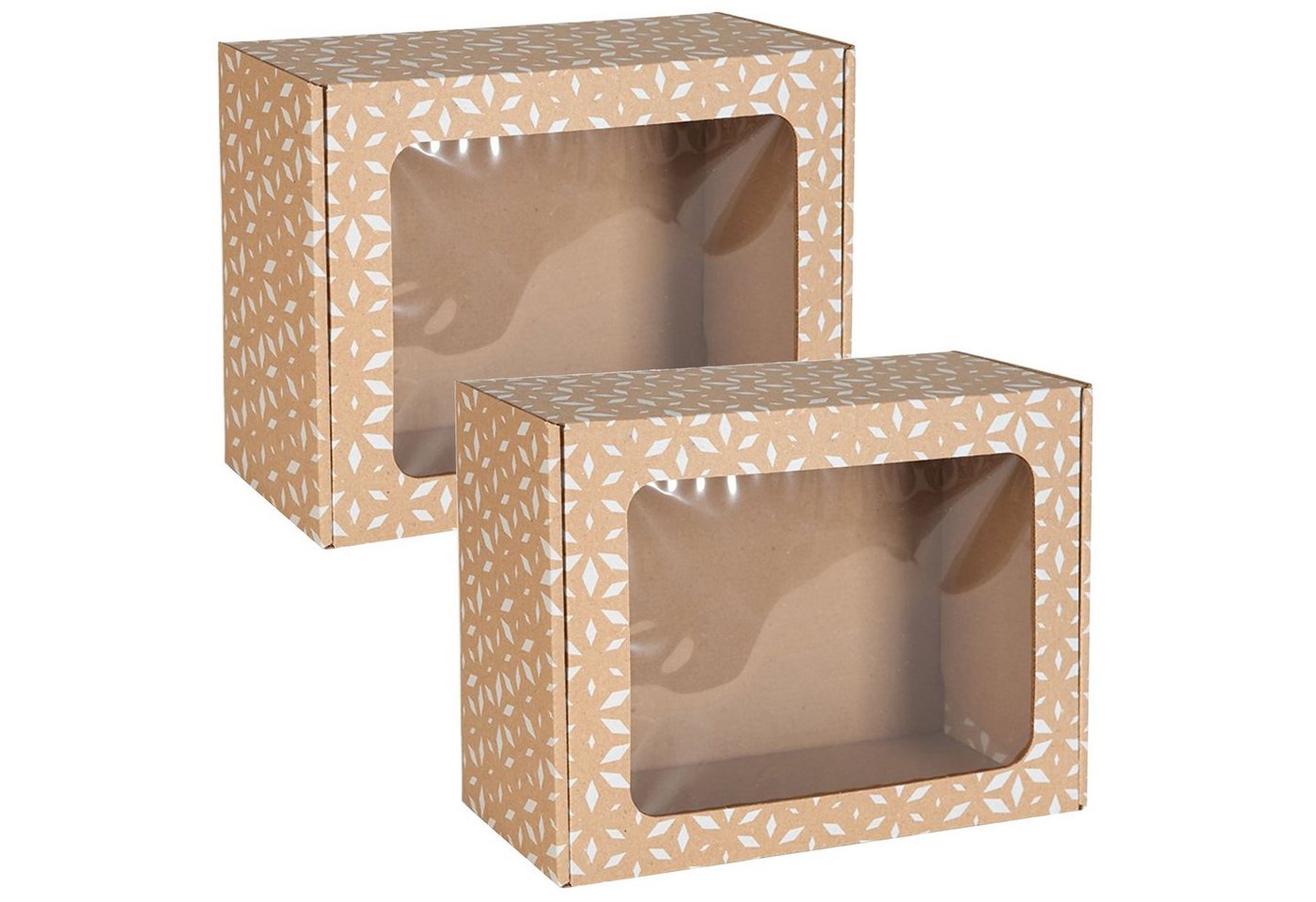 Sarcia.eu Geschenkbox Rechteckige Geschenkbox mit weißem geometrischen Druck 25x20x10 cm x2 Sarcia.eu Geschenkbox Rechteckige Geschenkbox mit weißem geometrischen Druck 25x20x10 cm x2 von Sarcia.eu