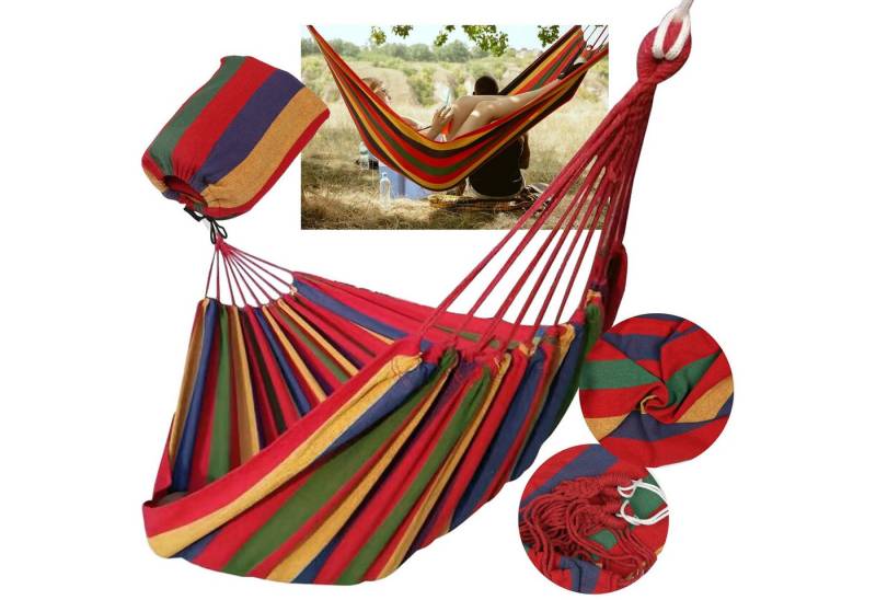 Sarcia.eu Hängematte Gestreifte Gartenhängematte, Hängematte mit 150 kg Bezug 200x100 cm von Sarcia.eu