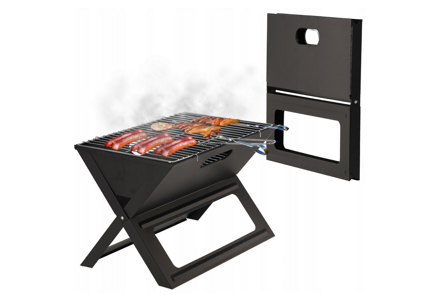 Sarcia.eu Holzkohlegrill Tragbarer Klappgrill 45x30x30 cm von Sarcia.eu