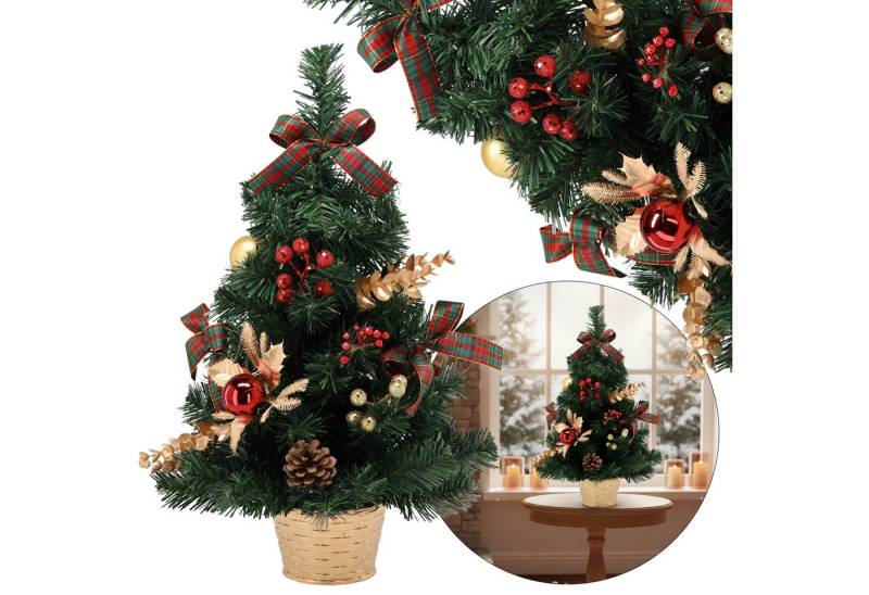 Sarcia.eu Künstlicher Weihnachtsbaum KLEIN künstlicher Weihnachtsbaum rot-gold im Topf geschmückt 50 cm von Sarcia.eu