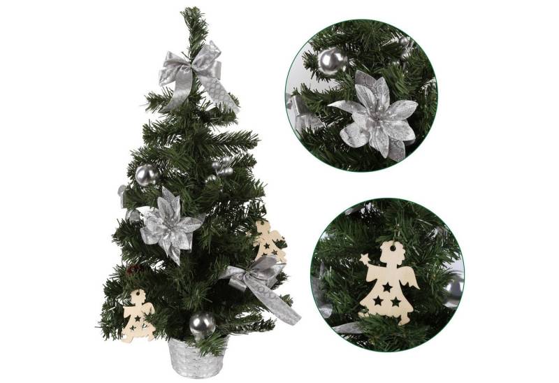 Sarcia.eu Künstlicher Weihnachtsbaum Künstlicher Weihnachtsbaum im Topf mit silbernen Ornamenten 60cm Sarcia.eu Künstlicher Weihnachtsbaum Künstlicher Weihnachtsbaum im Topf mit silbernen Ornamenten 60cm von Sarcia.eu